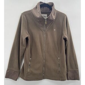 VTG Y2K Performance Fleece Jacket Medium Coat Full Zip Trail Hike Granola Grunge
